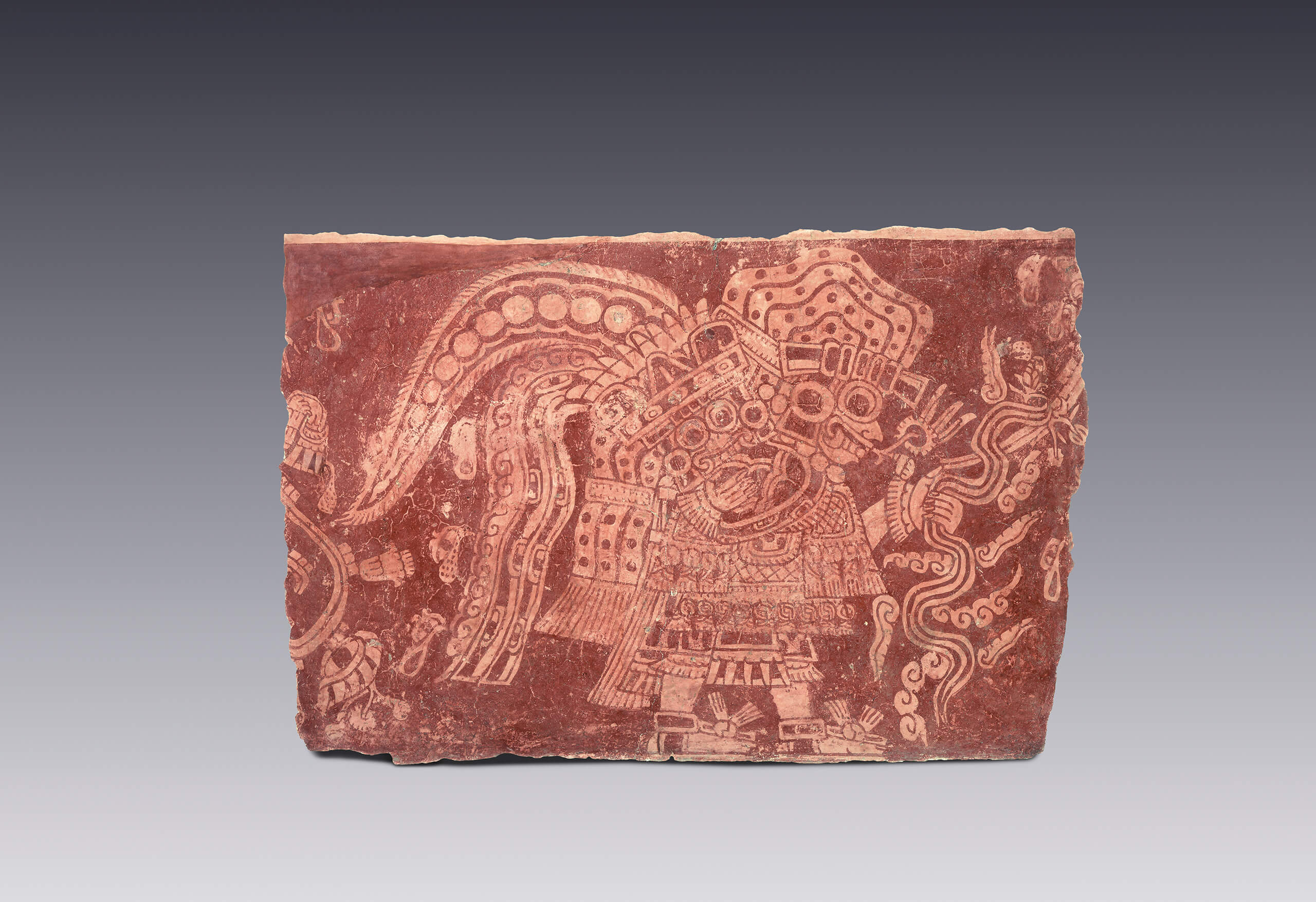 El dios Tláloc, fragmento de pintura mural | La imaginación sin límites | Museo Amparo, Puebla