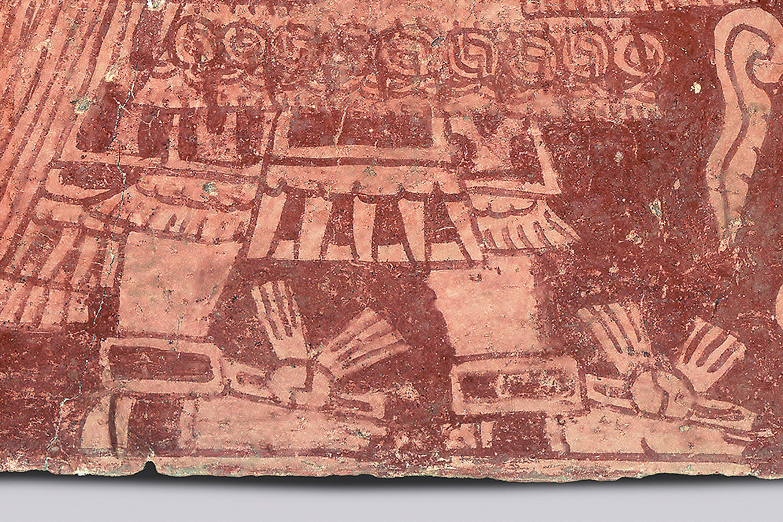 El dios Tláloc, fragmento de pintura mural | La imaginación sin límites | Museo Amparo, Puebla